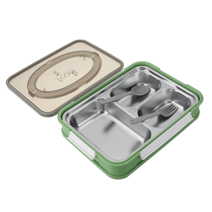 3/4-Grid Bento Box Large Capacity Students Lunch Box Eco-Friendly Leakproof 1000Ml Food Container for Outdoor Camping Travel Picnic - MRSLM