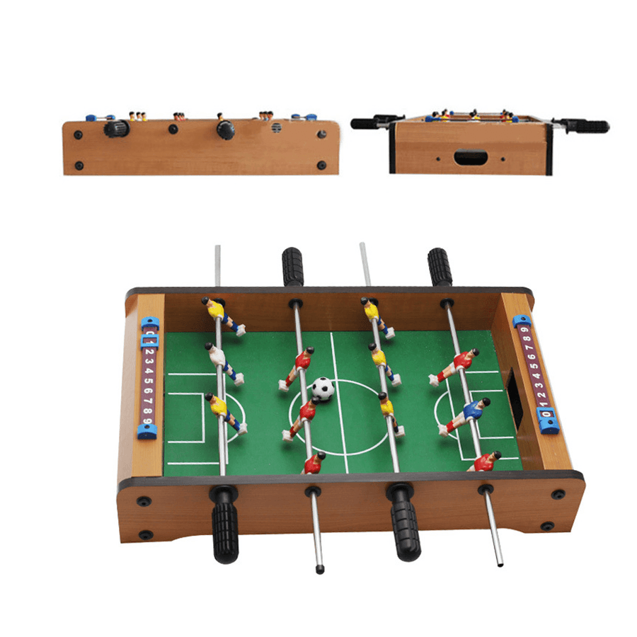 34.5X21.5X8Cm Football Table Game Wooden Soccer Game Tabletop Foosball Sports Family Activities - MRSLM