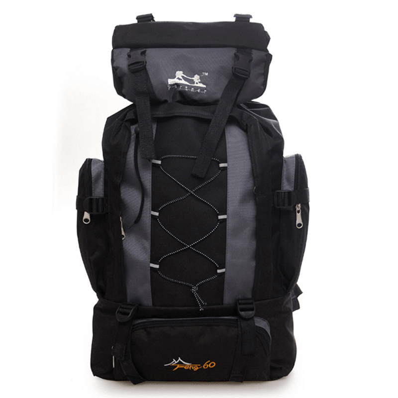 60L Nylon Backpack Waterproof Sports Travel Hiking Climbing Shoulder Bag Unisex Rucksack - MRSLM