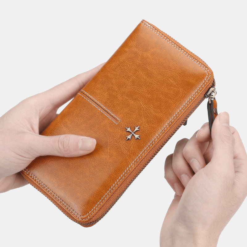 Baellerry Women RFID Blocking Long Wallet Card Holder Zipper Clutches Bag - MRSLM