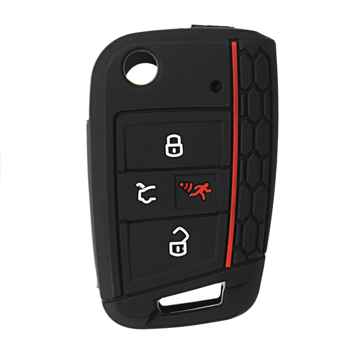 4 Buttons Silicone Car Key Case Three-Dimensional Texture - MRSLM