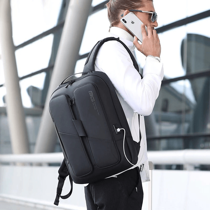 BANGE Men anti Theft Waterproof Laptop Backpack 15.6 Inch Daily Work Business Backpack School Bag for Travel Outdoors - MRSLM