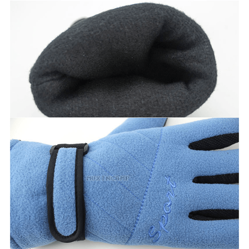 Men Women Winter Warm Gloves Climbing Riding Outdoor Windproof Anti-Slip Ski Mittens - MRSLM