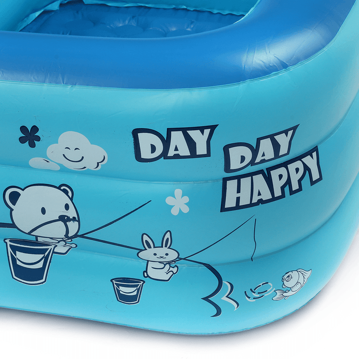 180Cm Thicken Inflatable Swimming Pool Rectangle Baby Children Square Bathing Tub 3 Layer Pool Summer Water Fun Play Toy - MRSLM