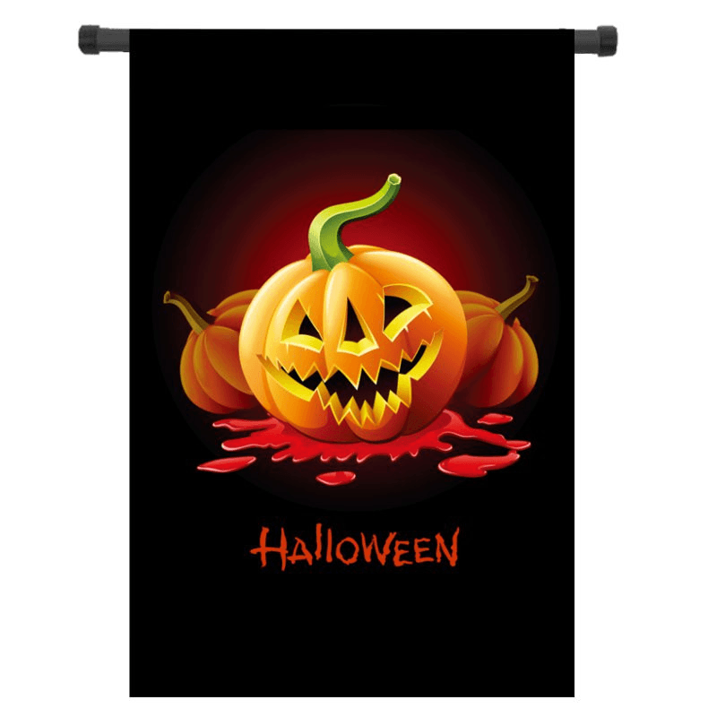 30X45Cm Halloween Polyester Demon Pumpkin Flag Garden Holiday Decoration - MRSLM