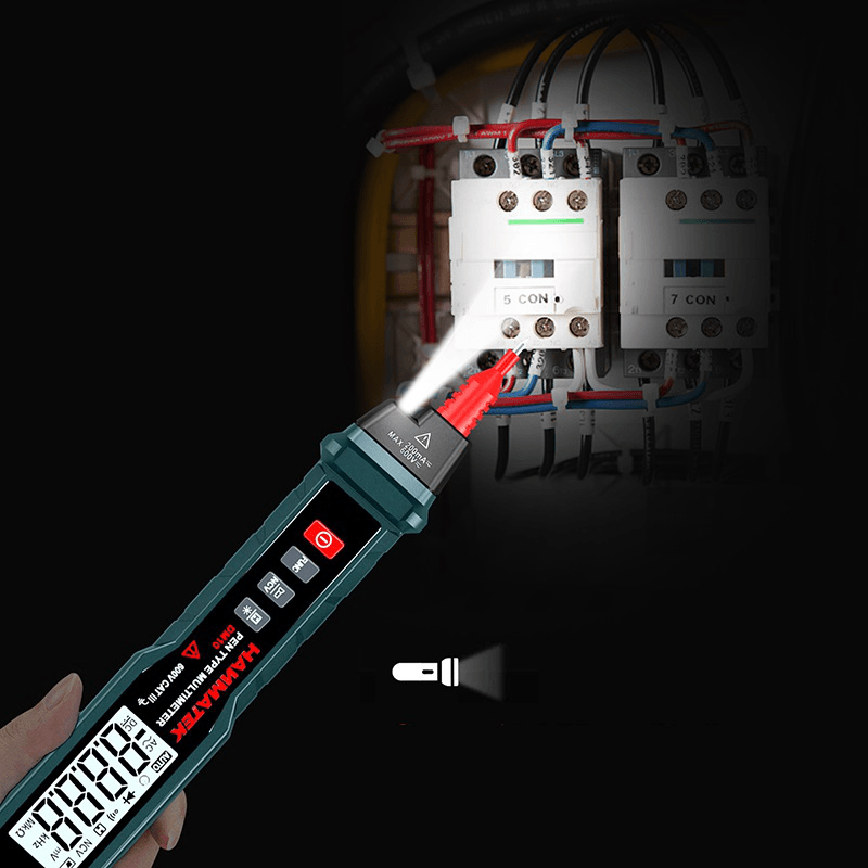 HANMATEK DM10 Pen Type True RMS Digital Multimeter Auto Measurement Non-Contact ACV/DCV Handheld Electronic Tester - MRSLM