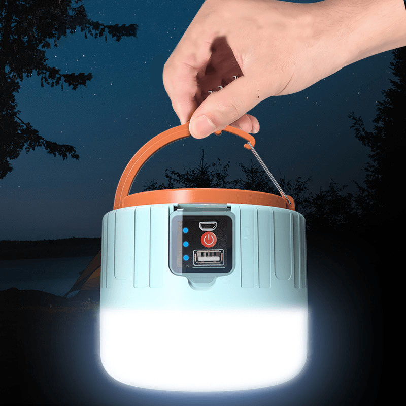 Ipree® Solar LED Camping Light Remote Control 3 Modes USB Rechargeable Work Lamp IP6 Waterproof Power Bank Outdoor Tent Hanging Lantern - MRSLM