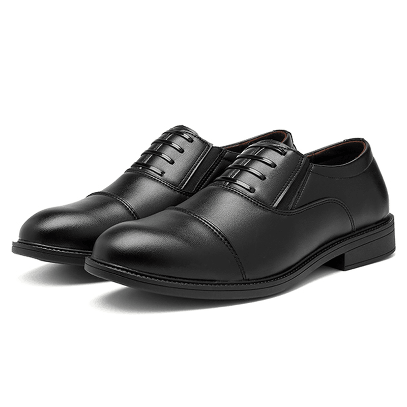 Men Comfy Leather Slip on Formal Shoes - MRSLM