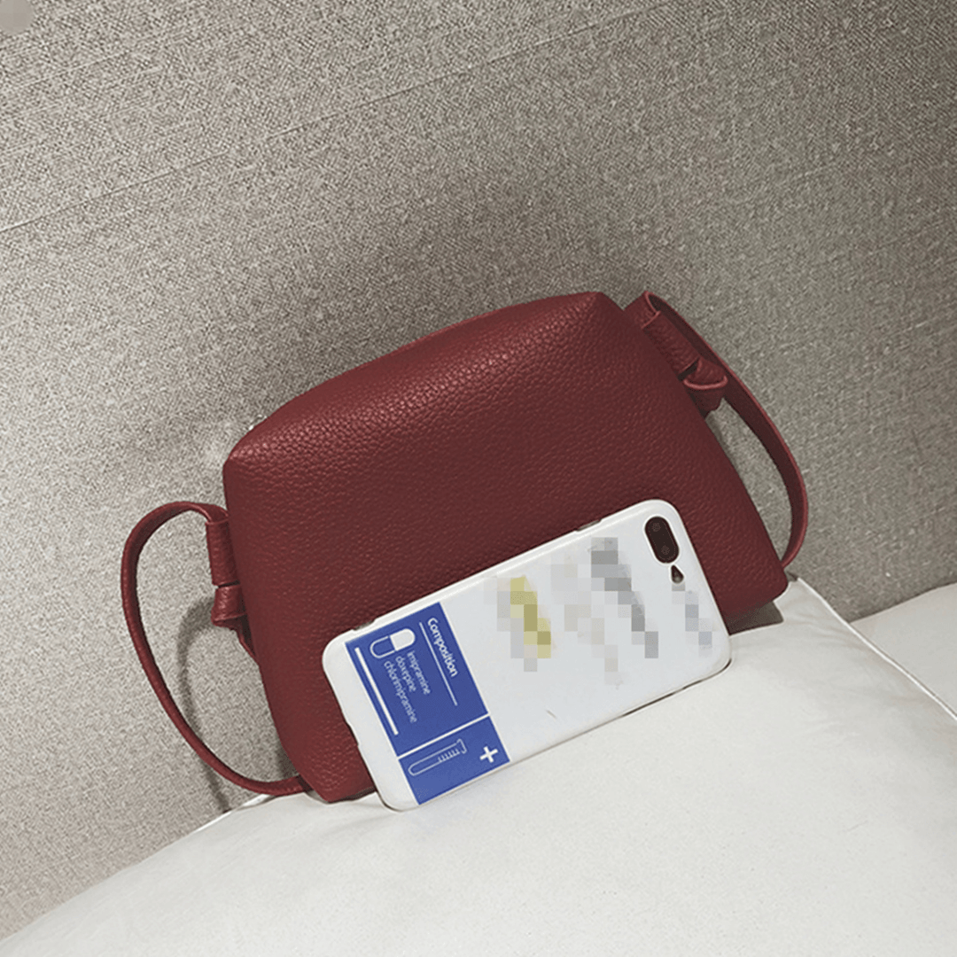 4Pcs Faux Leather Solid Leisure Handbag Shoulder Bag - MRSLM