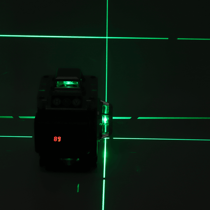 8/12/16 Line 360° 4D Line Laser Level Green Light Self Leveling Cross Measure Tool Kit - MRSLM