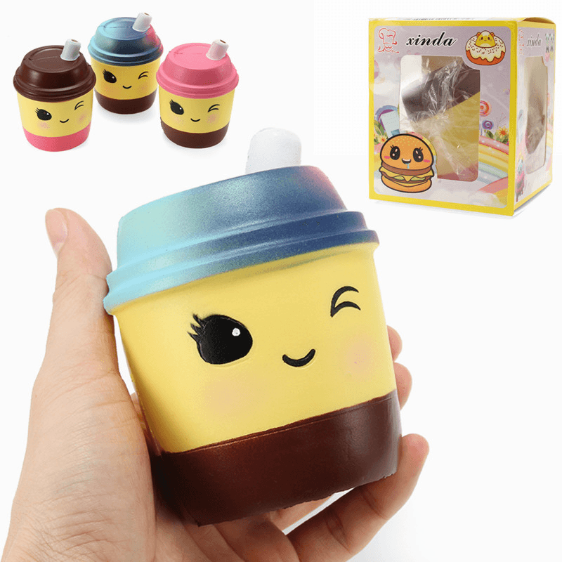 Xinda Squishy Milk Tea Cup 10Cm Soft Slow Rising with Packaging Collection Gift Decor Toy - MRSLM