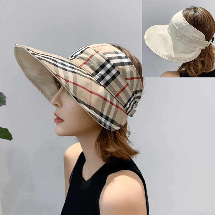 Double-Sided Multi-Purpose Lattice Top Hat Cover Face Anti-Uv Cap - MRSLM