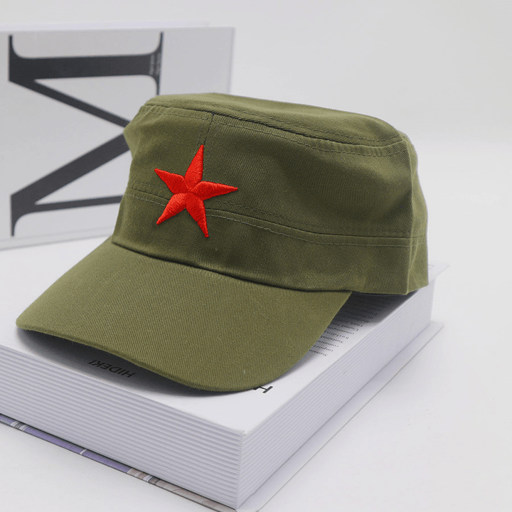 Baseball Cap Flat Top Male Red Army Cap - MRSLM