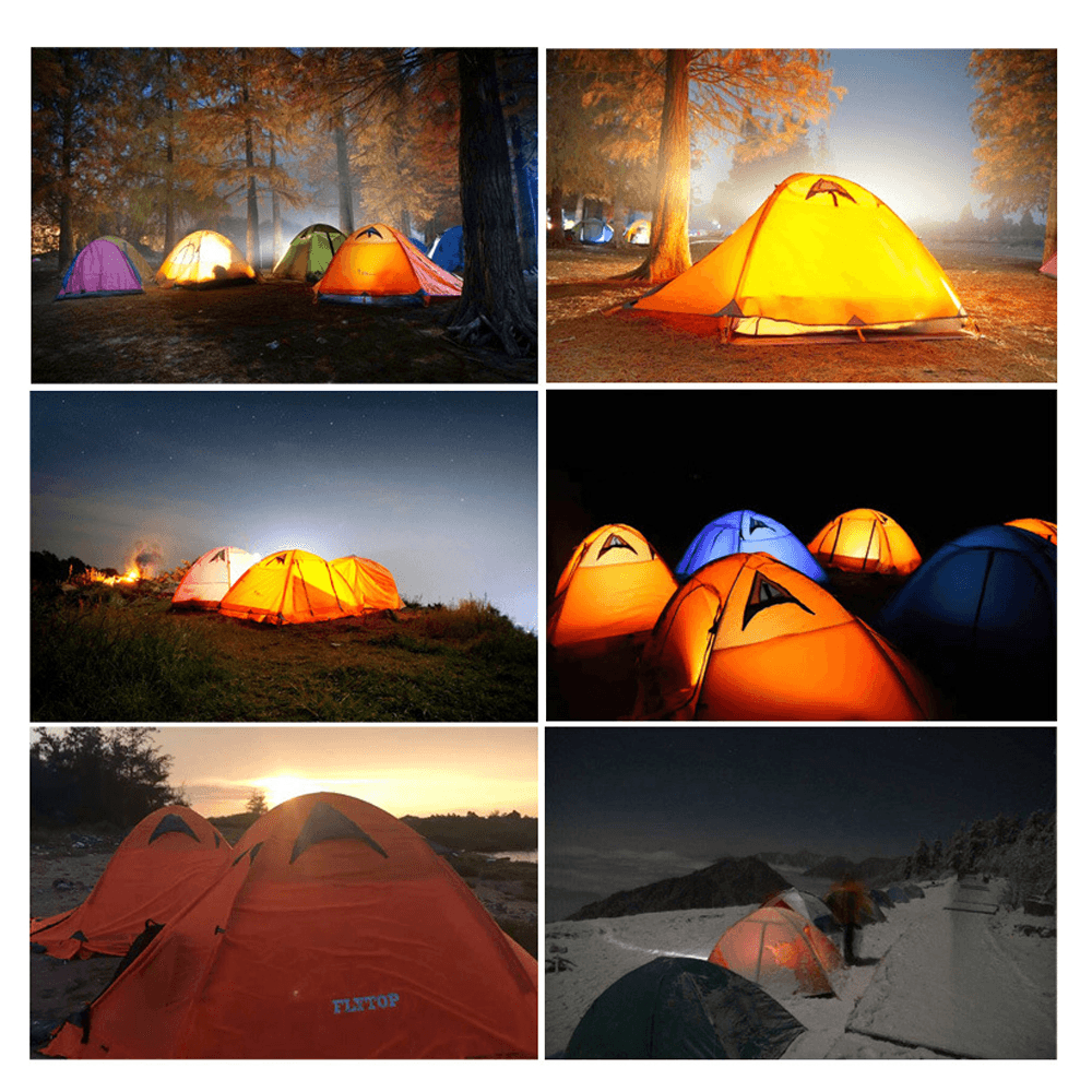 FLYTOP 2 Person Camping Tent Set All-Season Double Layers Aluminum Pole anti Snow Windproof Rainstorm Anti-Uv Canopy with Snow Skirt - MRSLM