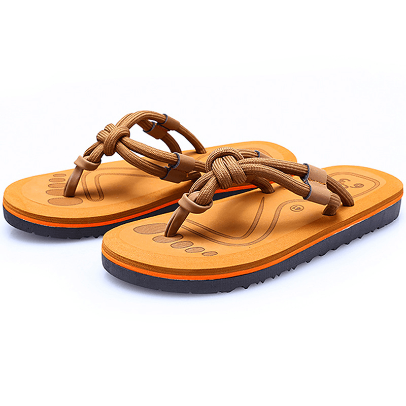 Men Soft Sole Clip Toe Slippers Summer Beach Shoes - MRSLM