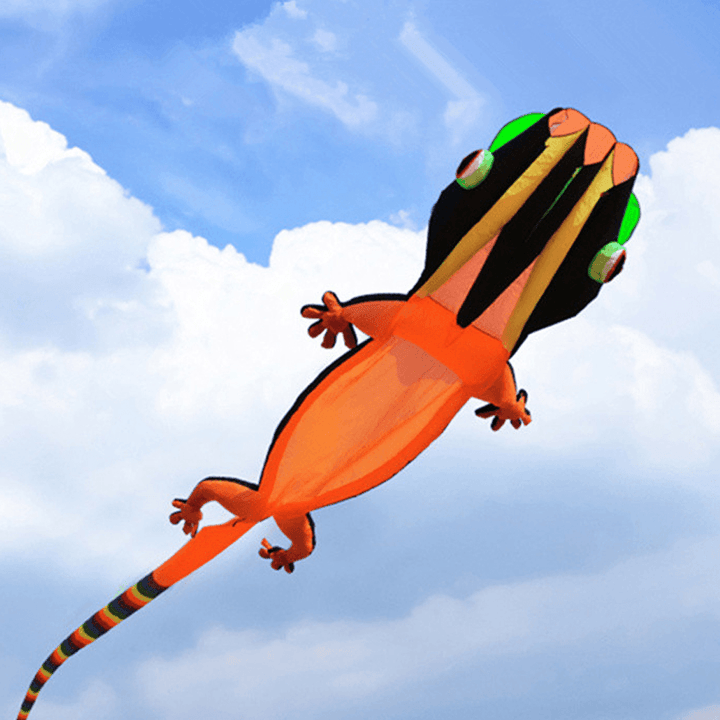 12M Lizard Gecko Kite Soft Inflatable Kite Outdoor Sports Flying Toy Adult Single Line Kite Children Toy Gift - MRSLM