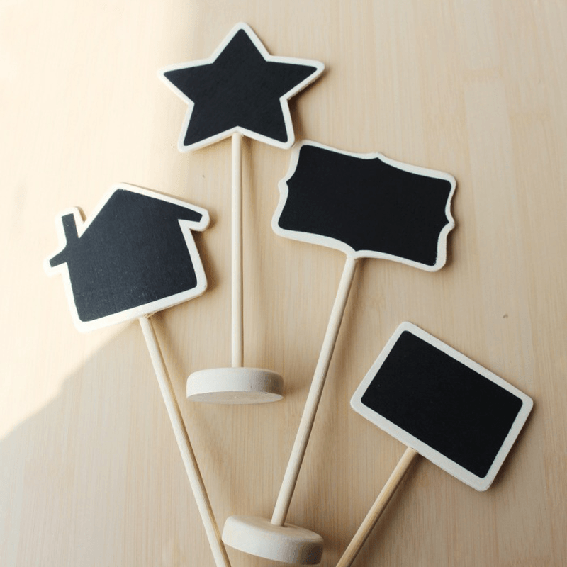 Christmas Wooden Mini Wood Chalkboard Blackboard Place Card Holder Table Number for Wedding Event Party Decoration - MRSLM
