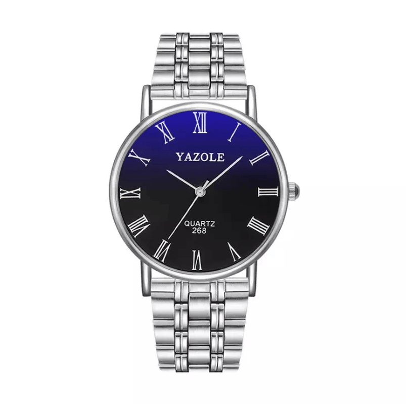 YAZOLE 268 Business Style Luminous Display Waterproof Men Stainless Steel Strap Quartz Watch - MRSLM