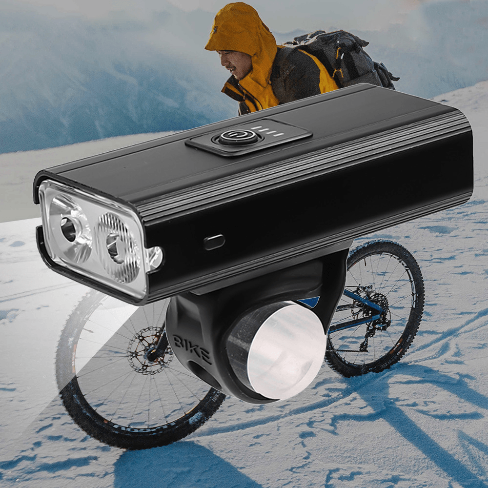 XANES® Z-02A 2Xt6 1200LM Bike Light USB Rechargeable Power Display Ultralight 6 Modes Waterproof MTB Front Lamp Bicycle Headlight - MRSLM