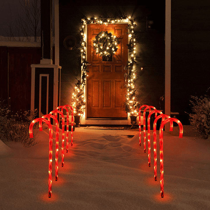 2020 Christmas Light Pathway Candy Cane Walkway Light USB Powered Light for Street Lamp Outdoor Garden Yard Christmas'S Decor - MRSLM