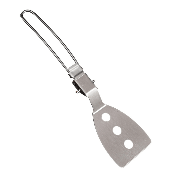 304 Stainless Steel Foldable Portable Spatula Turner Shovel Cooking Cookware for Outdoor Hiking Camping - MRSLM