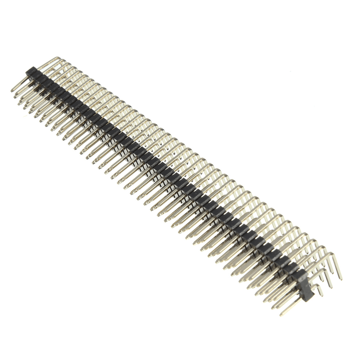 2Pcs 2.54Mm 3X40P Male Pins Three Row Right Angle Pin Header - MRSLM