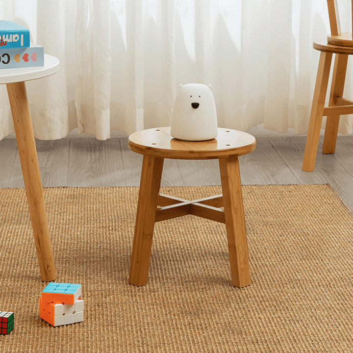 Circular Solid Wooden Stool Small Bench Sofa Tea Table Chair Shoe Bench Stool for Children'S Adult Stool Living Room - MRSLM