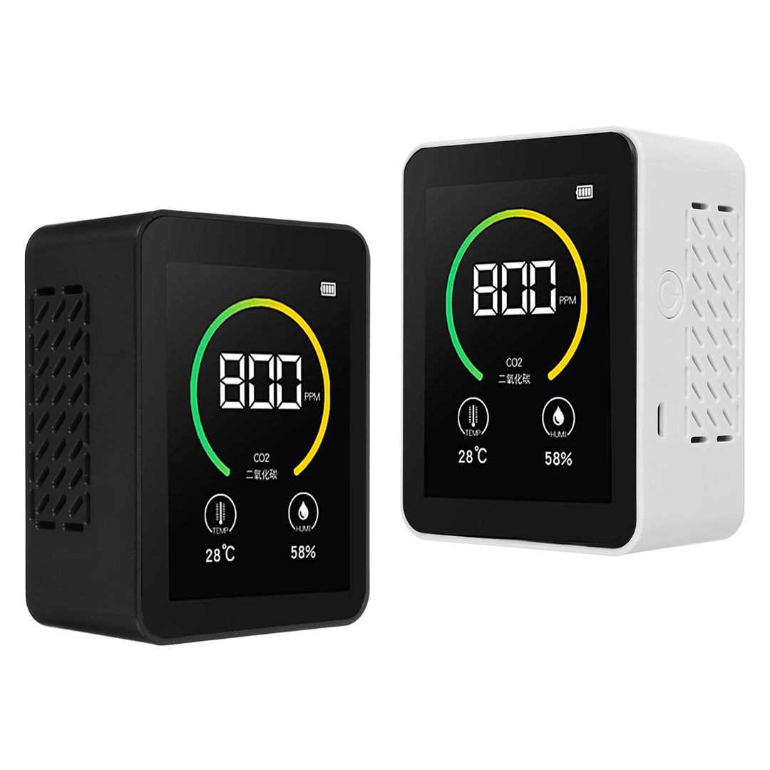 Gas Co2 Sensor Detector Air Quality Monitor Analyzer W/ Temperature Humidity Display - MRSLM