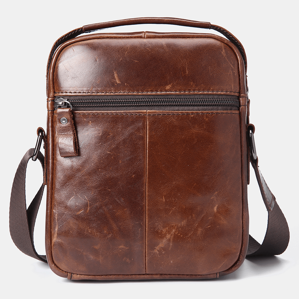 Bullcaptain Men Casual Genuine Leather Shoulder Bag Crossbody Bag for Outdoor - MRSLM