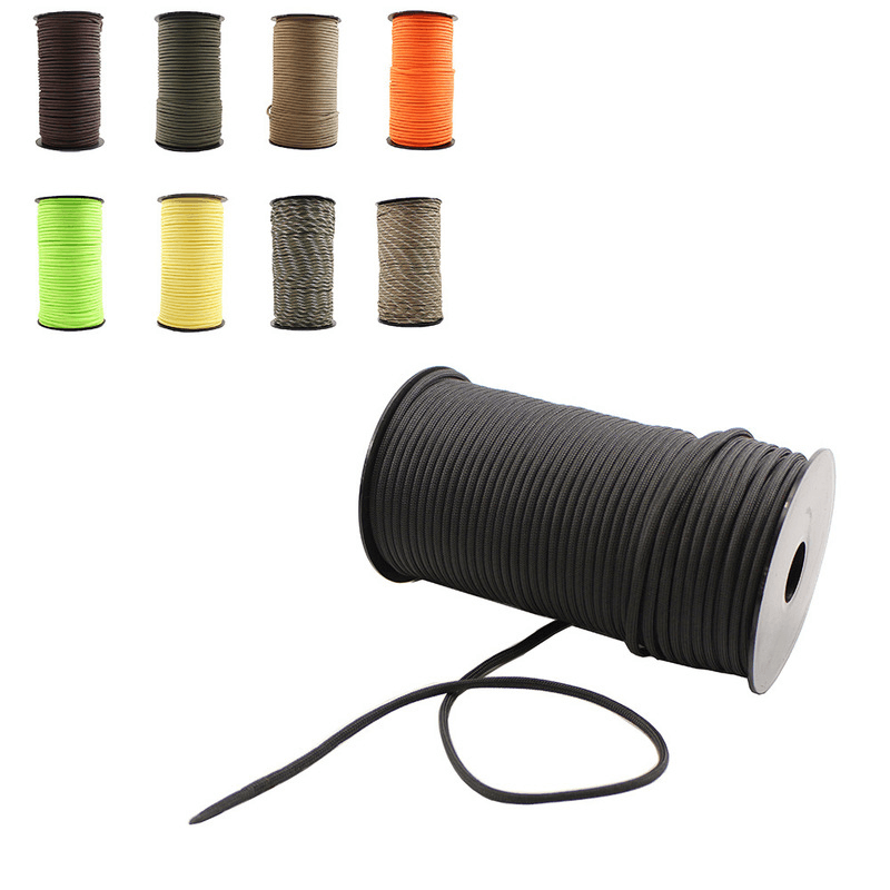 100M Tactical Paracord 9 Strand Core Parachute String Rope Outdoor Camping Emergency Survival - MRSLM