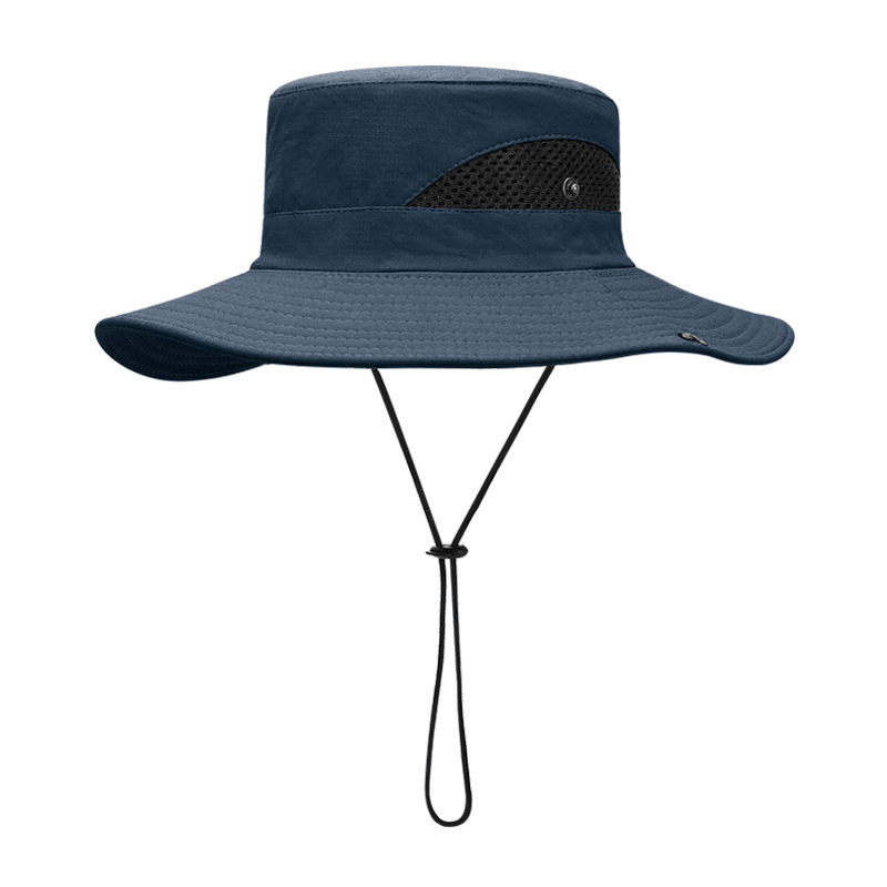 Summer Fisherman Hat Sunscreen UV Breathable Wearable Fishing Sunshade Mountaineering Big Brim Hat - MRSLM