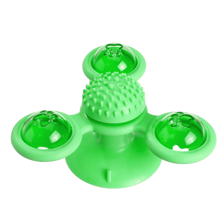 Rotating Three Head Windmill Cat Toy Scratching Hair Pet Cat Interactive Toy - MRSLM