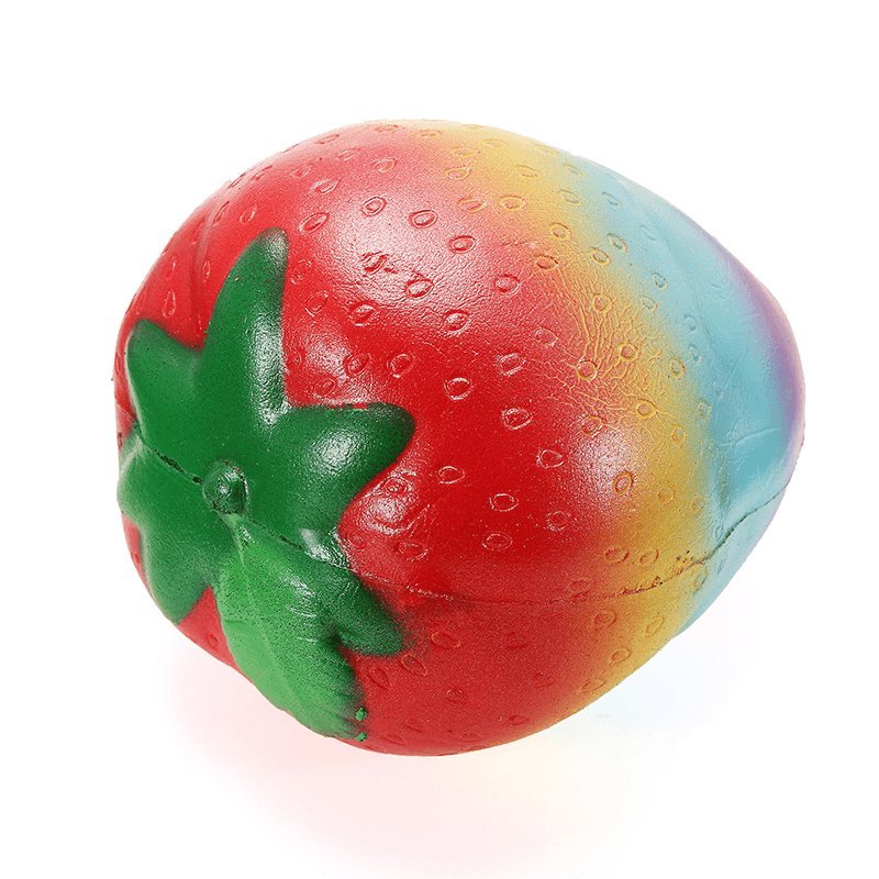 Squishy Rainbow Jam Chocolate Strawberry Jumbo 10Cm Soft Slow Rising Fruit Collection Gift Decor Toy - MRSLM