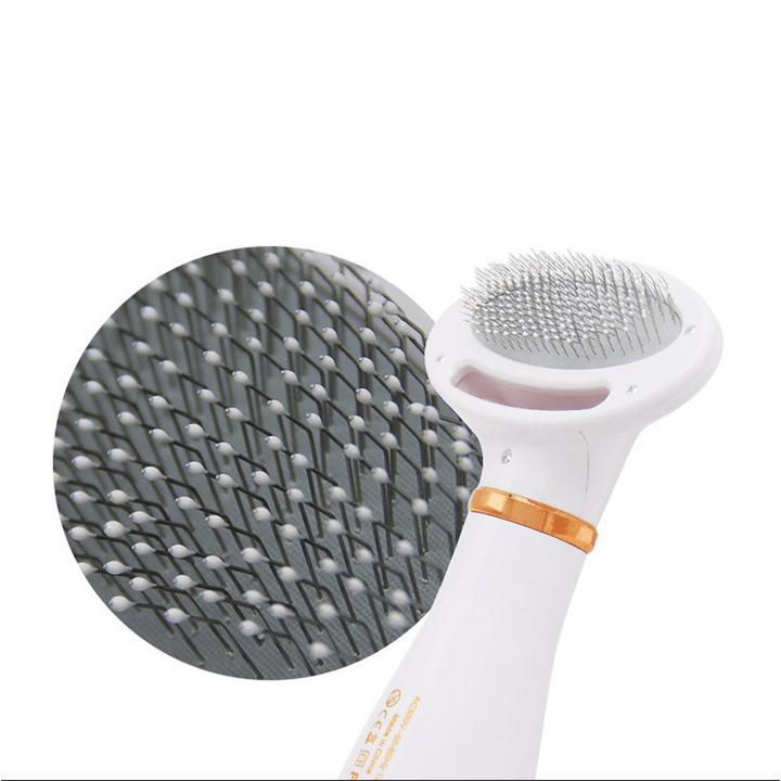 2 in 1 Dog Cat Pet Hair Dryer Comb Speed and Temperatures Adjustable with Low Noise Grooming Fur Blower Brush Household - MRSLM