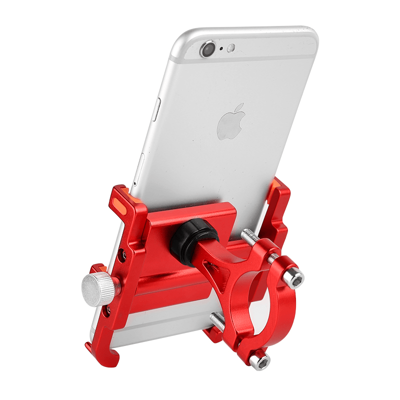 BIKIGHT Aluminum Alloy Bicycle Phone Holder 3.5"-6.2" Adjustable 360° Rotatable Mobile Phone Bracket Outdoor Electric Scooter Riding Equipment - MRSLM