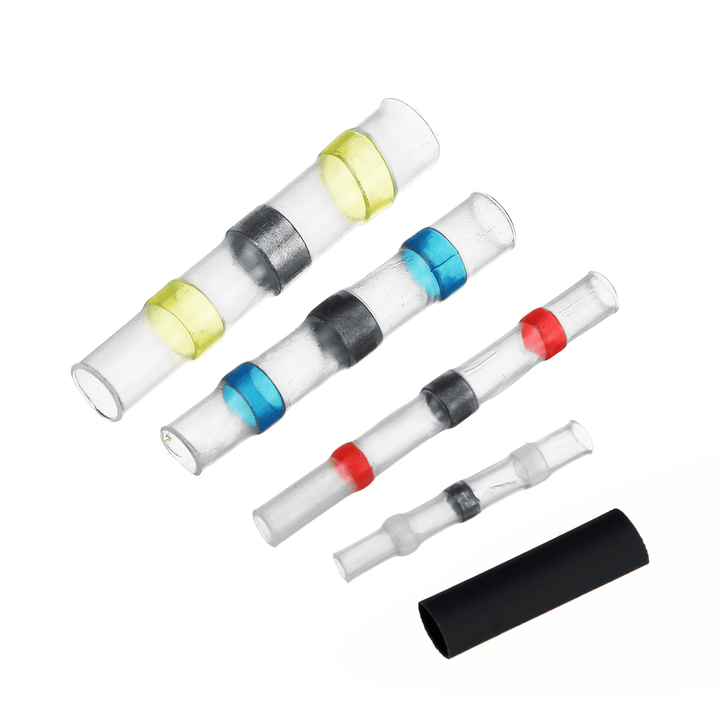 250 Pcs Heat Shrink Butt Terminals Solder Seal Sleeve Wire Connector Waterproof Wire Connector Terminal - MRSLM