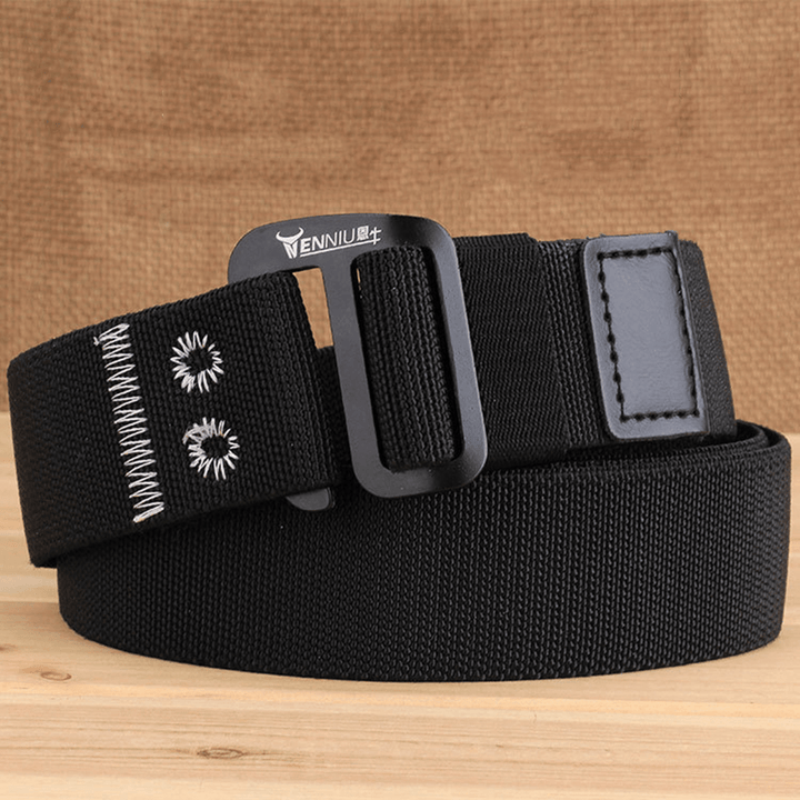 Men Nylon Elastic Belt Outdoor Woven Canvas Belt - MRSLM