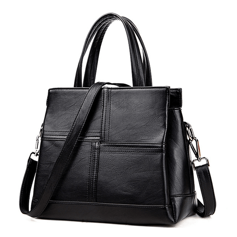 3 Main Pockets Women Casual PU Leather Handbag - MRSLM