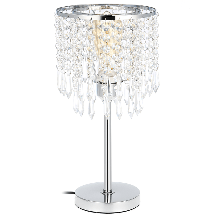 Crystal Table Pendant Lamps Bedroom Modern Wedding Decoration Dimmable Desk Lamp for Bedside Living Room Lighting - MRSLM