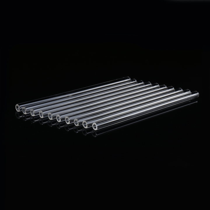 10Pcs Length 200Mm OD 10Mm 1.5Mm Thick Wall Borosilicate Glass Blowing Tube Lab Factory School Home Tubes - MRSLM