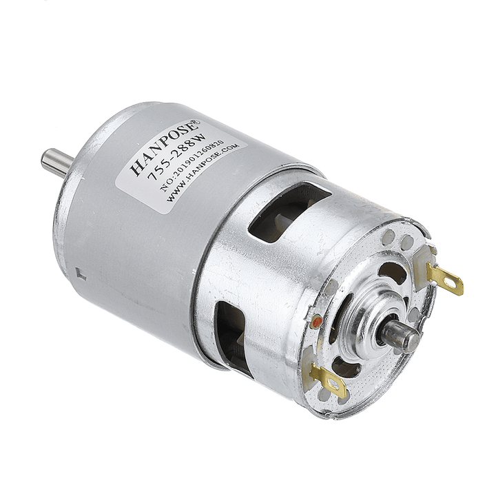 HANPOSE 775 Motor DC 12V 24V 80W 150W 288W DC Motor Large Torque High Power DC Motor Double Ball Bearing Spindle Motor - MRSLM