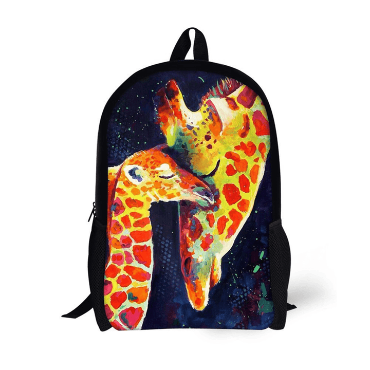 Men 3D Animal School Backpack Girls Boys Cartoon Student Travel Bag Hot - MRSLM