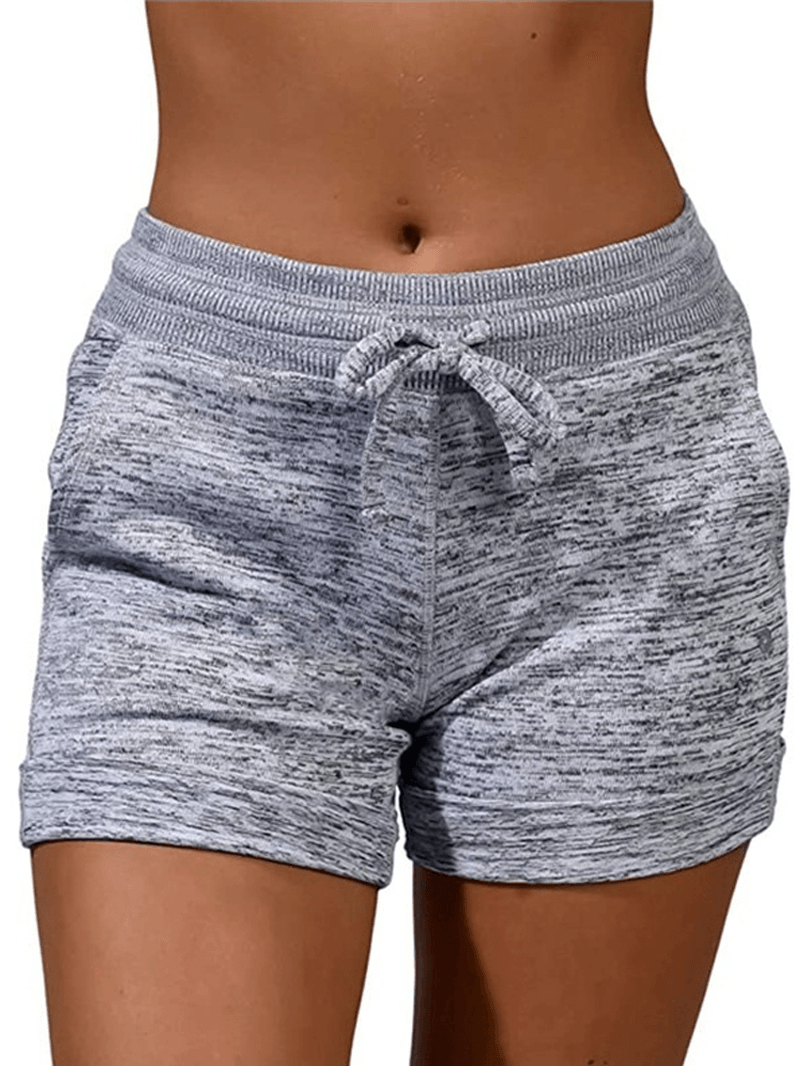 Women Casual Elastic Waist Cycling Pants Summer Sports Shorts - MRSLM