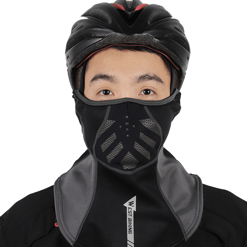 WEST BIKING Winter Sport Cycling Face Mask Reflective Men Women Scarf Balaclava Neck Warmer Ski Bicycle Motocycle Head Cap - MRSLM