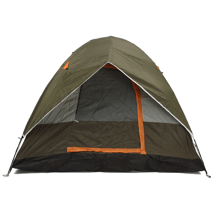 Outdoor 2-4 Persons Camping Tent Double Layer Waterproof Windproof Anti-Uv Sunshade Canopy - MRSLM