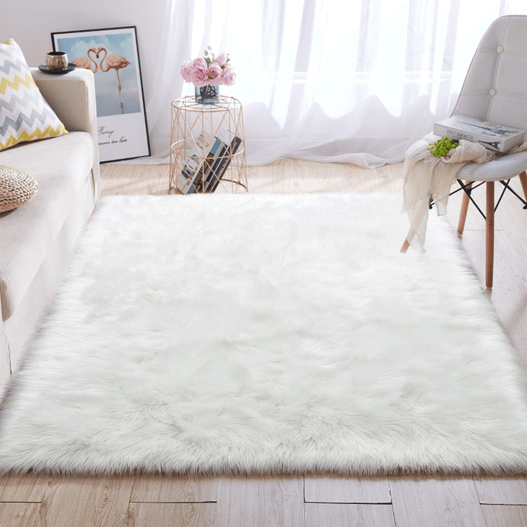 180 X 100 Cm Floor Rug Polyester Acrylic Plush Mat for Living Room Plush Rug Children Bed Room Fluffy Floor Carpets - MRSLM