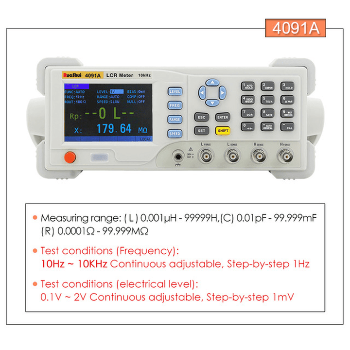 VC4091A/C High Precision Digital Bridge Capacitance Resistance Inductance Measure LCR Meter Electronic Component Tester - MRSLM