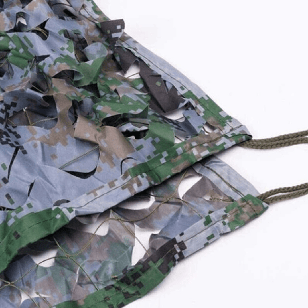 Outdoor Camping Woodland Leaves Digital Camouflage Net Tactical Double Layer Netting Web - MRSLM