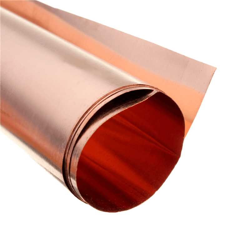 1Pc 99.99% Pure Copper Metal Safe Sheet Foil for Handicraft Aerospace 0.1X200X500Mm - MRSLM