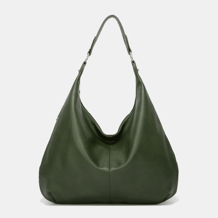 Women PU Leather Large Capacity Vintage Shoulder Bag Handbag Tote - MRSLM